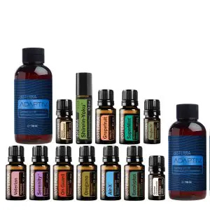 doTERRA BOGO Bundle met Valerian, Serenity, On Guard, Oregano, Air-X, Eucalyptus, Roman Chamomile, 2x Adaptiv badolie, Sandalwood, Shinrin-Yoku Touch, Grapefruit, SuperMint en Douglas Fir