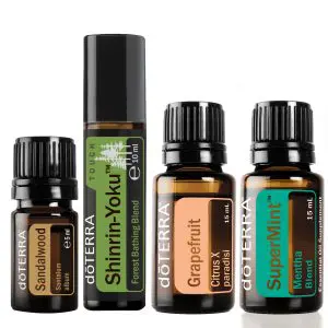 doTERRA BOGO Sandalwood 5 ml (Santalum album) met gratis Shinrin-Yoku Touch 10 ml, Grapefruit 15 ml en SuperMint 15 ml